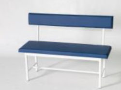 Банкетка медична коридорна зі спинкою БК-2-С - Фото 1