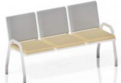 Банкетка медична коридорна зі спинкою БК-3-СП - Фото 1