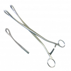 Зажим гинекологический для абортов окончатый изогнутый по Saenger - Фото 1