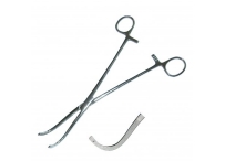 Зажим для почечной ножки изогнутый по радиусу, малый 