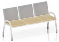 Банкетка медична коридорна зі спинкою БК-3-СП