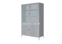 Шкаф медицинский ШМ-2С двухстворчатый с сейфом  