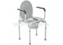 Стальной стул-туалет с откидными подлокотниками